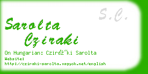 sarolta cziraki business card